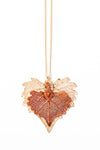 Cottonwood Leaf Double Necklace- Gold & Iridescent Copper