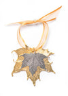 Sugar Maple Leaf Double Ornament- Gold & Silver