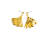 Ginkgo Leaf Earrings- Gold