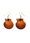 Clam Shell Earrings- Iridescent Copper