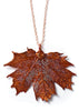 Sugar Maple Leaf Necklace- Iridescent Copper