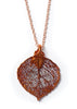 Aspen Leaf Necklace- Iridescent Copper