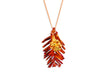 Redwood Needle and Redwood Cone Double Necklace- Iridescent Copper & Gold