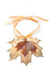 Sugar Maple Leaf Double Ornament- Gold & Iridescent Copper