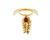 Redwood Needle and Redwood Cone Double Ornament- Gold & Iridescent Copper