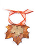 Sugar Maple Leaf Double Ornament- Iridescent Copper & Gold