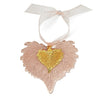 Cottonwood Leaf Double Ornament- Rose Gold & Gold