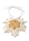 Sugar Maple Leaf Double Ornament- Silver & Gold