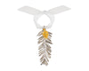 Redwood Needle and Redwood Cone Double Ornament- Silver & Gold