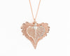 Cottonwood Leaf Double Necklace- Rose Gold & Silver