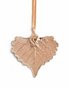 Cottonwood Leaf Necklace- Rose Gold