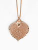 Aspen Leaf Necklace- Rose Gold