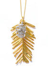 Redwood Needle and Redwood Cone Double Necklace- Gold & Silver