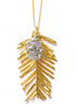 Redwood Needle and Redwood Cone Double Necklace- Gold & Silver
