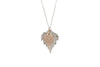 Birch Leaf Double Necklace- Silver & Rose Gold