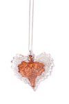 Cottonwood Leaf Double Necklace- Silver & Iridescent Copper