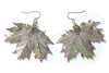Sugar Maple Leaf Earrings- Silver