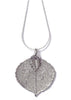 Aspen Leaf Necklace- Silver