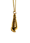 Spiral Seashell Necklace- Gold